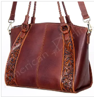 American Darling Tote Hand Tooled Genuine Western Leather Women Bag